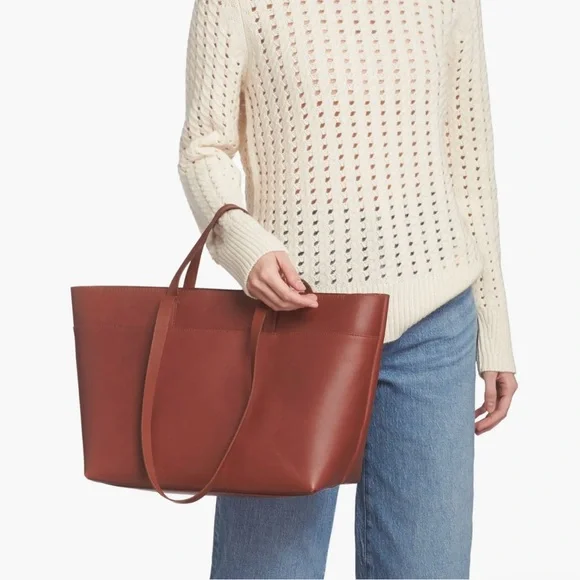 Madewell the Zip Top Essential Tote in Warm Cinnamon - Picture 12 of 15